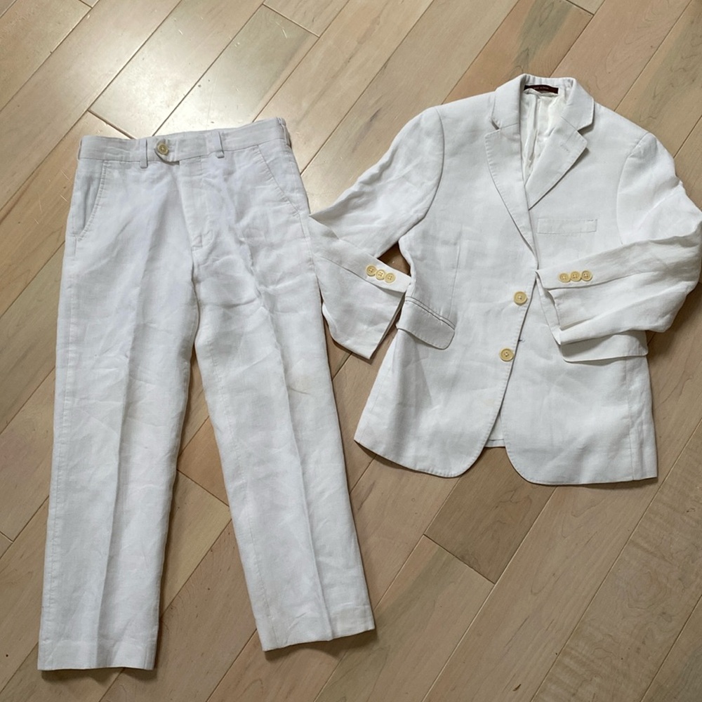 Hickey Freeman Kids White Matching Set